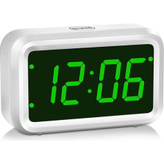 Timegyro LED Digital Clock with Alarm Clock for Bedroom, Battery Operated, Switchable LED/LCD Display, 2 Brightness Levels, 12/24H Format, Snooze