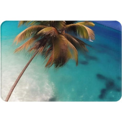 DLXW Dicke Flanell rutschfeste Fußmatte - Mehrzweck-Teppich für Innen- und Außenbereich, für Haustür, Küche, Bad, langlebig und leicht zu reinigen, Karibikinseln