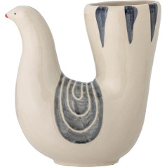 Trudy Vase by Bloomingville - White Stoneware Bird Design