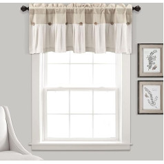 Lush Decor Linen Button Farmhouse Valance 84