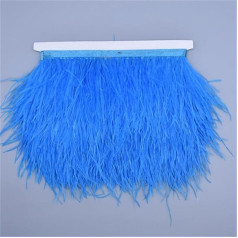 10 Meter farbige Straußenfedern auf Band, 8–10 cm, Rockfransen auf Klebeband, Nähen, Verzierungen, Dekoration, 13