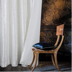 always4u Crushed Velvet Curtains Luxury Eyelet Blackout Thermal Dark Curtains for Living Room Window Treatments Beige Pair 66