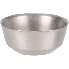 Snow Peak Titan Double-Walled Bowl 400 ml Grey Ultralight Japanese Titanium Bowl for Home, Camping & Outdoor