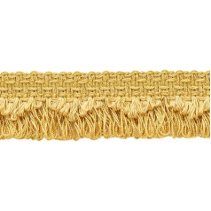 Decorative Light Gold/Champagne Wavy Loop Fringe Braided Tube 4cm 25 Metre Package Style #9115 Color: D01 (B7) (81 FT.)