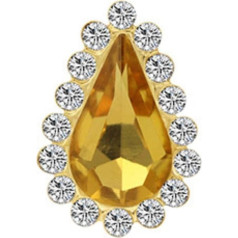 10 Pieces Teardrop Shape for Sewing Rhinestones 8x13mm Flatback Sewing Claw Rhinestones Crystal Stones Trim Sew on Rhinestones for Clothing Topaz