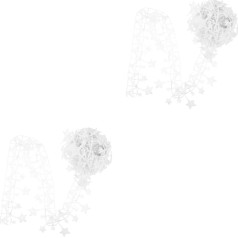 Gadpiparty 2 Stück Bestickter Sternen Muster Spitzenbesatz Band für Diy Nähprojekte Yards für Hochzeitskleider Dekoration und Bastelarbeiten