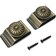 Tapestry Wall Hanging Clamps 2 Pieces Textile Art Decoration Wall Hangers Metal Clips for Hanging Carpet Carpet Wall Display (Bronze)