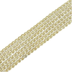 6 Rows Gold Scalloped Lace Ribbon Gota Border 1 Metre X545