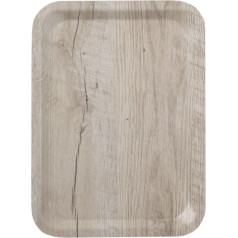 Neslīdošs taisnstūra formas paplātes 240x340 mm - gaišs koks