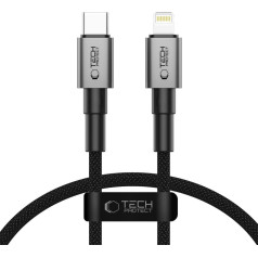 Tech-Protect Kabeļa USB-C - iPhone Lightning Ultraboost DNA PD 27W 3A 25 cm - pelēks