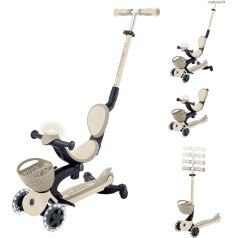 GLOBBER GO-UP Baby Lights 360° – Tretroller, Dreirad und Laufrad für Kinder – höhenverstellbares Kinderfahrzeug – 3rädrig bis 9 Jahre – Bunte LED-Leuchtrollen