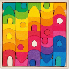 goki 58360 - Building Blocks Morgana - Made of High-Quality Maple Wood Evolution - Colourful Water-Based Colours - Made in Europe