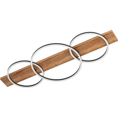 EGLO Boyal LED Ceiling Light, 3-Bulb Ceiling Light, Living Room Lamp, Vintage, Rustic, Kitchen Lamp Made of Steel, Wood and Plastic, Hallway Lamp Ceiling in Black, Brown, White, L 101 cm