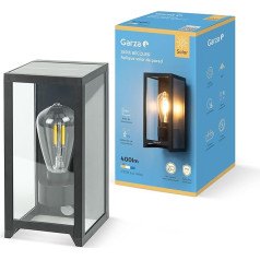 Garza - LED Solar Light Outdoor Vintage 400LM 2700K 360 Degree Lighting Motion Sensor IP44 8 Hours Autonomy Wall Mounted