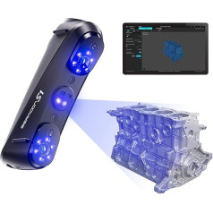 Creality Sermoon S1 3D Scanner, 1+7+34 Blue Light Handheld Scanner with 0.02 mm Accuracy, Anti-Shake Tracking Suitable for Engineering Projects, up to 90FPS Scan Speed