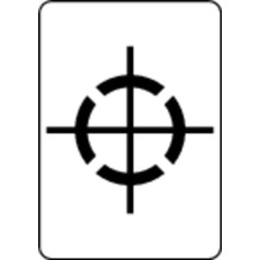 493/91 Packaging Mark, Counter of Gravity, Self-Adhesive Film, Dimensions 74 mm x 105 mm, Pack of 500