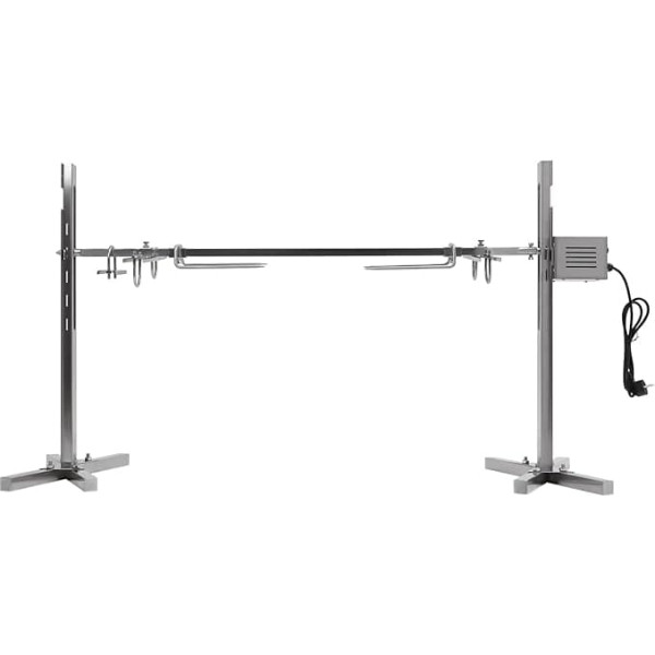 40 kg Barbecue Skewer with 20 W Motor Electric Rotisserie Skewer Rotisserie Kit, 2.5 Revolutions per Minute Rotation Speed, Supports 5 Height Settings, for BBQ Gas Gri