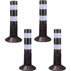 Traffic Cone, Traffic Cone Barrier Posts, Black and White, Parking Road Cone, Commercial Reflective Safety Barricade for Road, Driveway, Sidewalk, Garage, Outdoor, Front Door, Patio, Garden