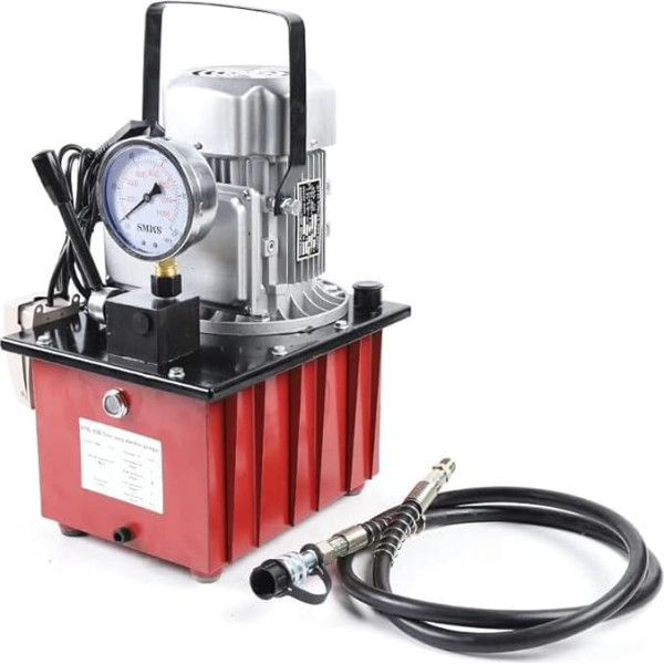 Elektrische Hydraulikpumpe 750W Hydraulikaggregat Elektrohydraulik Pumpe Motordrehzahl 1400rpm Hochdruckpumpe mit Manuellventil, Fußschalter und 7L Ölkapazität