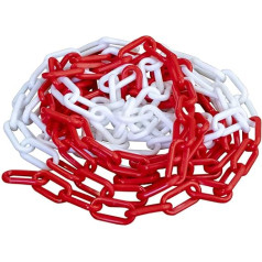 5m Heavy Duty Plastic Chain - Red/White