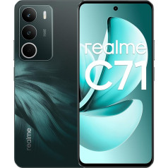 realme C71 Smartphone 6 + 128 GB, 4G Mobile Phone, 50 MP Camera, 6.67 Inch to 120 Hz, Large Battery 6000 mAh, Shockproof, Military Grade, NFC, Forest Deal, Without Adapter