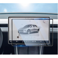 SHAOHAO Compatible with Tesla Model Y Juniper 2025 15.4 Inch Car Navigation Screen Protector GPS Transparent Protective Film Scratch-Resistant 9H Tempered Glass Tesla Model y Juniper Accessories
