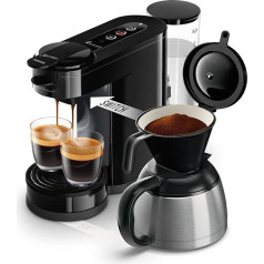 Philips Domestic Appliances Senseo Switch Pad and Filter Coffee Maker, 2-in-1 Brewing Technology, 1 litre Water Container, 7 Cups in One Cycle, Piano Lacquer Black (HD6592/64)
