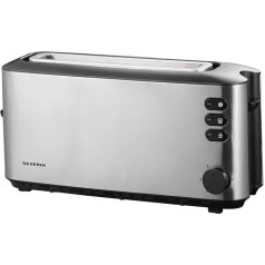 SEVERIN AT 2515 automatic toaster (1,000 W, 1 long slot chamber, for up to 2 bread slices) stainless steel / black