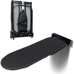 Duwee Wall Mounted Ironing Board with Iron Holder, Folding Ironing Board Cabinet with Heat Resistant Cover, Folding Ironing Board for Small Spaces, Black, 32 x 93 cm