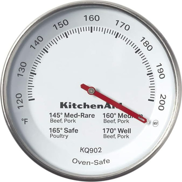 KitchenAid In-Oven Meat Thermometer Wireless Thermometer with Dial Suitable for BBQs and Ovens 49°C to 93°C / 120°F to 200°F