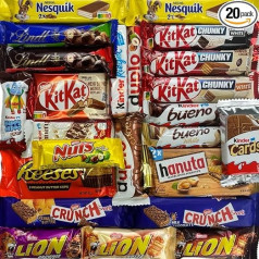 Sweets - Mix Snack Box with 20 Different Chocolate Snacks, Pack of 1 (1 x 1 kg)