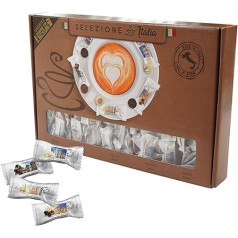 HELLMA Italian Selection - Pack of 200 Italian Sweets Individual - Mix 5 Varieties - Storage Box - for Hotel, Cafe