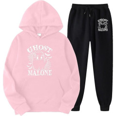 Eauptffy Hausanzug Damen Große Größen, Kapuzenpullover und Sweathose, Hoodie Set Gedruckte Halloween Jogginghose Set 2-Teilig Kappe Sweatsuit Lounge Lockerer Hausanzug Winter Mode Streetwear Running