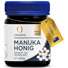 Cosana Manuka Honey 550 MGO + 250g - 100% Pure - Bottled, Sealed and Certified in New Zealand
