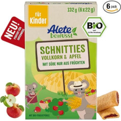 Alete Bio Schnitties Vollkorn Und Apfel 6 x 22 g