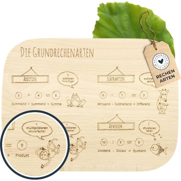 HOFMEISTER® Learning Board Made of Domestic Beech Wood, Rectangular, with Motifs on the Theme of
