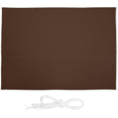 Relaxdays Rectangular Sun Sail, 3.5 x 4.5 m, Water-Repellent, UV-Resistant, with Tension Ropes, Patio, Balcony, Brown