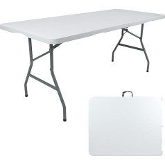 Northern Stone Camping Table 6ft Heavy Duty Plastic Folding Portable Compact and Foldable for Easy Storage Ideal for Picnic, Garden, Patio, Dining Room, BBQ, Party, Market