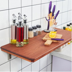 Hpirfye Wandmontierter Klappschreibtisch，werkbank klappbar aus Holz，Klappbarer Wand-Esstisch，Mehrere Stile verfügbar, hohe Tragfähigkeit, Wohnzimmer, Schlafzimmer und Küchen(60 * 40c