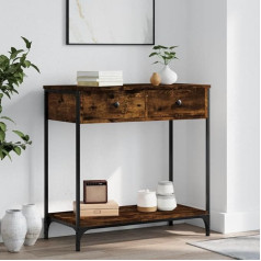 Xichuzi Konsolentisch Räuchereiche 75x34,5x75 cm Holzwerkstoff, Couchtisch, Console Table, Beistelltisch, Sideboard, Wohnzimmertisch, Couchconsole, Flurtisch - 834177