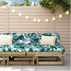 ‎Homgoday Homgoday Middle Sofas with Cushions 2 Pieces Made of Impregnated Pine Wood Sofa Bed Living Room Couch Sofas for Outdoor Garden Sofa for Garden Living Room Patio Outdoor