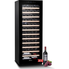 Kalamera KRC-170AFG Wine Refrigerator, Black, 65 Bottles, 170 Litres, LED Display for Temperature Regulation
