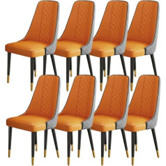 Ozssljj Esszimmerstühle 2er-Set/4er-Set/6er-Set Moderne Kunstleder-Akzentstühle for Küche und Wohnzimmer(A,8 Piece Set)