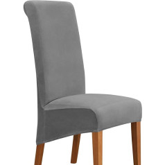 Ggoty 2/4 Pack Dining Chairs, Stretch High Back Large Chair Covers Seat Cover for Hotel Kitchen Home (4 Pieces-M, Dark Gray)