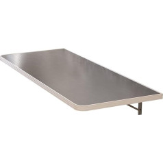 Coppervibes An der Wand montierter, zusammenklappbarer Küchentisch, Frühstücksbartisch, kompakter ESS- und Arbeitstisch für kleine Räume, gebürsteter Edelstahl (60 x 40 cm)