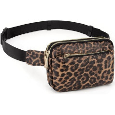 UTO Bum Bag Waist Bag for Men and Women Waterproof Nylon Fashion Slim Lightweight Waist Pack Bag with 3 Zip Pockets