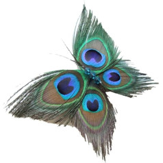 Tonsee New Butterfly Peacock Feather Bridal Wedding Hair Clip Pin Head Hair Pin