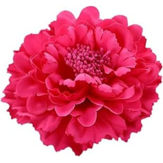Butterme Women Lady Girl Peony Flowers Hair Clips Hairpin Brooch Corsage Barrettes Accessories for Wedding Party (Hot Pink)