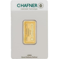 Gold verschenken – Goldbarren 5g C.Hafner - inkl. Geschenkverpackung, Grußkarte und Echtheitsgarantie