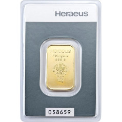 Gold to give as a gift - Heraeus Kinebar gold bar 10g - includes gift packaging, greeting card and guarantee of authenticity